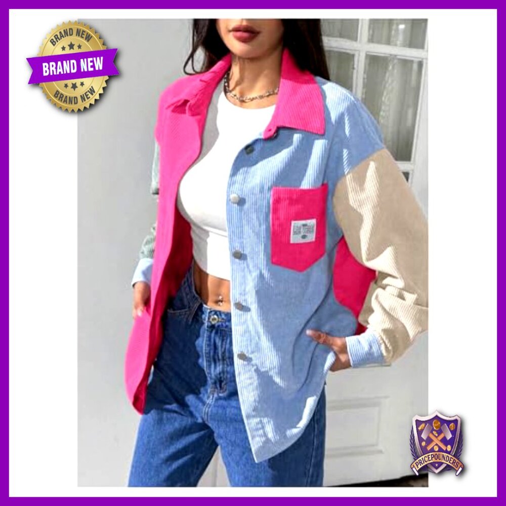 Plus Size Corduroy Button Down Jacket Boyfriend F… - image 4